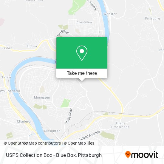 Mapa de USPS Collection Box - Blue Box