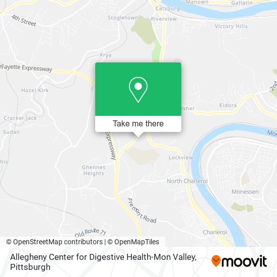 Mapa de Allegheny Center for Digestive Health-Mon Valley