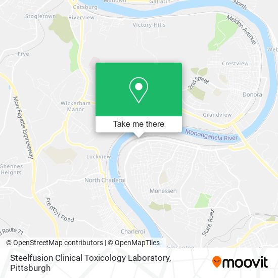 Steelfusion Clinical Toxicology Laboratory map
