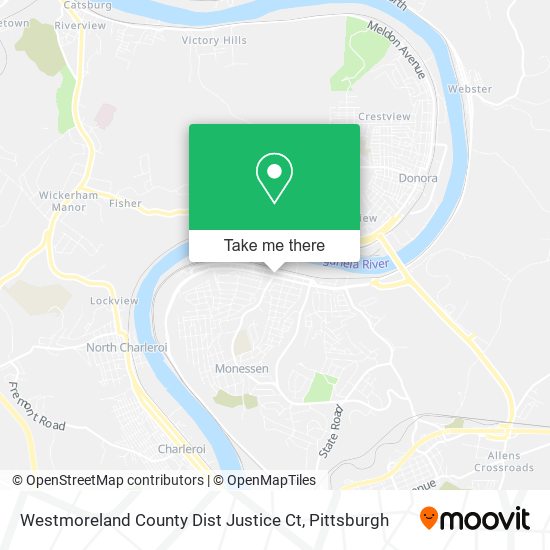 Westmoreland County Dist Justice Ct map