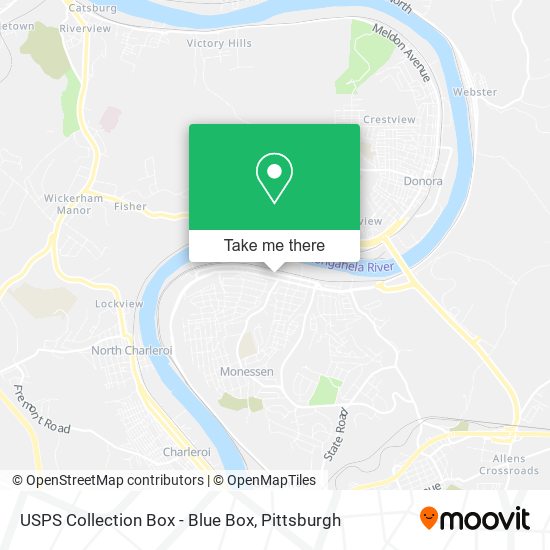 USPS Collection Box - Blue Box map