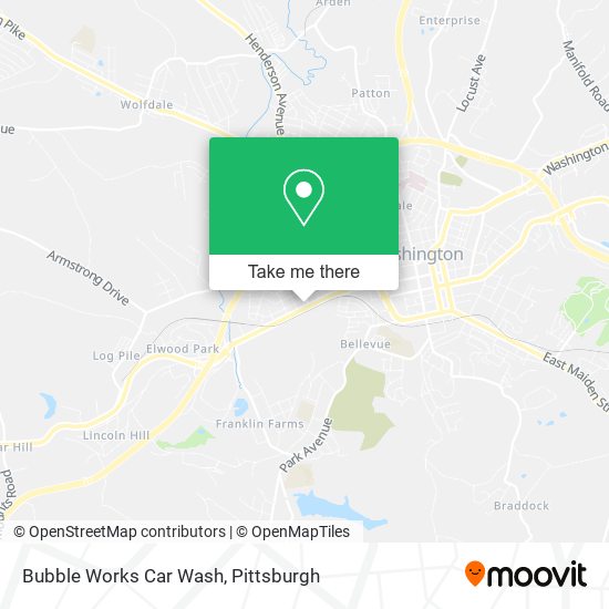 Mapa de Bubble Works Car Wash