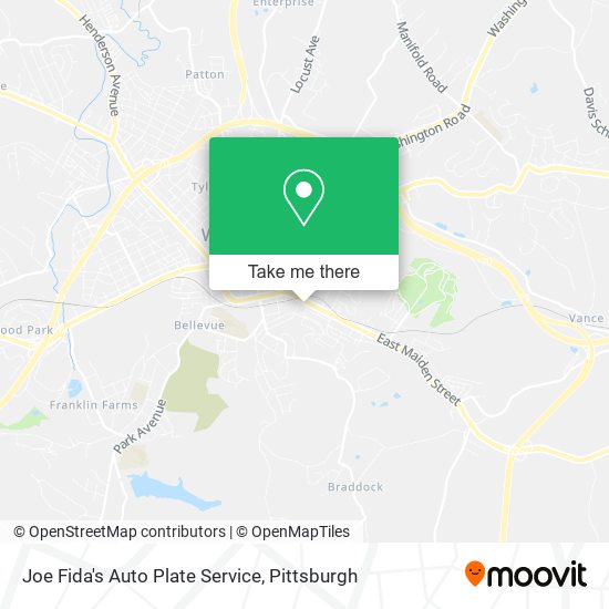 Mapa de Joe Fida's Auto Plate Service