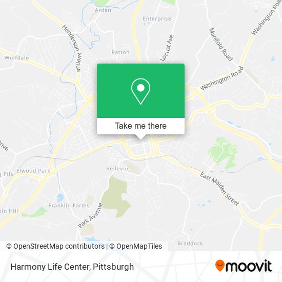 Harmony Life Center map