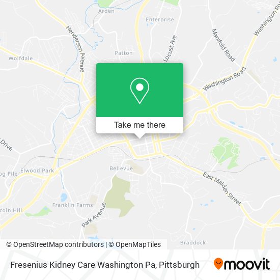 Mapa de Fresenius Kidney Care Washington Pa