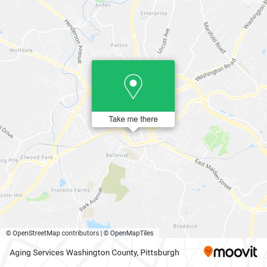 Mapa de Aging Services Washington County