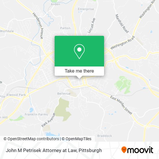 John M Petrisek Attorney at Law map