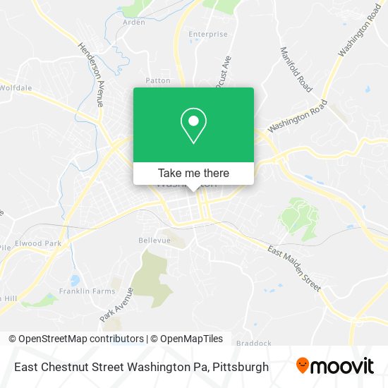 Mapa de East Chestnut Street Washington Pa