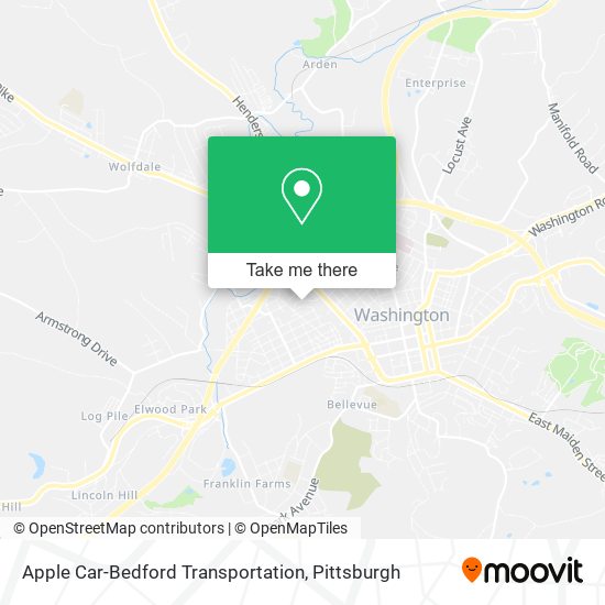 Mapa de Apple Car-Bedford Transportation