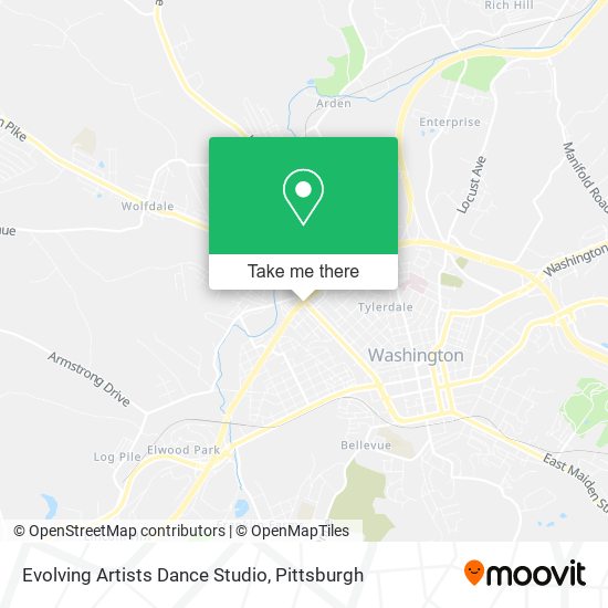 Evolving Artists Dance Studio map