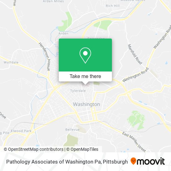 Pathology Associates of Washington Pa map