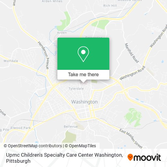 Upmc Children's Specialty Care Center Washington map