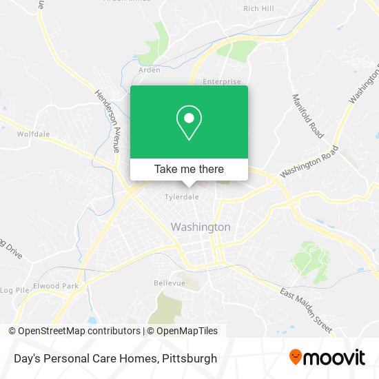 Day's Personal Care Homes map