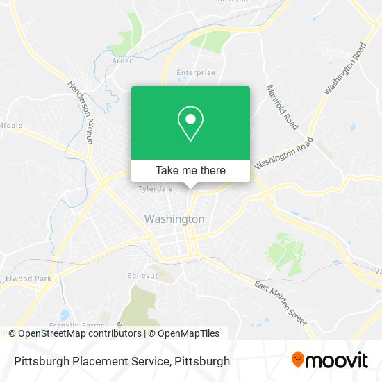 Pittsburgh Placement Service map