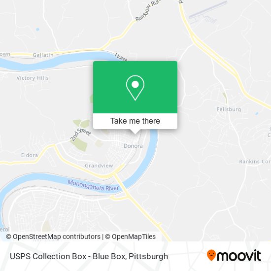 Mapa de USPS Collection Box - Blue Box