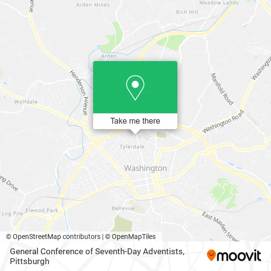 General Conference of Seventh-Day Adventists map
