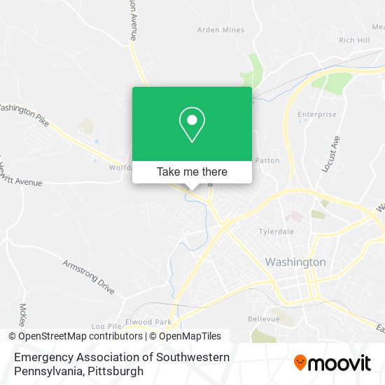 Emergency Association of Southwestern Pennsylvania map