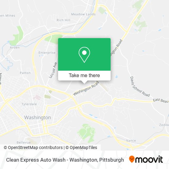 Clean Express Auto Wash - Washington map