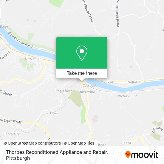 Thorpes Reconditioned Appliance and Repair map