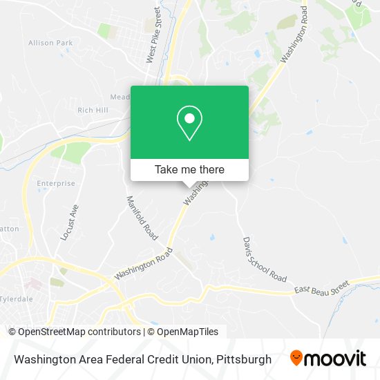 Mapa de Washington Area Federal Credit Union