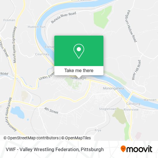 Mapa de VWF - Valley Wrestling Federation