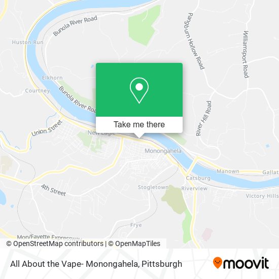 Mapa de All About the Vape- Monongahela