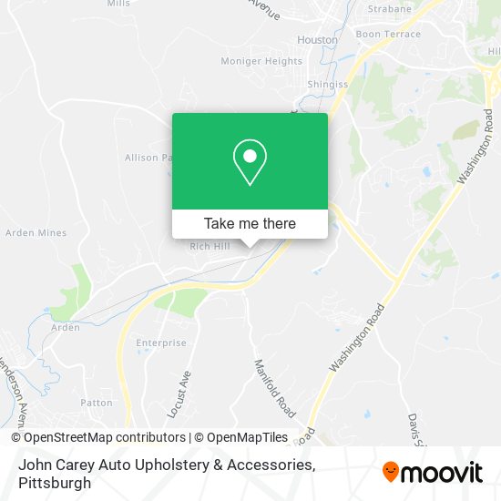 John Carey Auto Upholstery & Accessories map