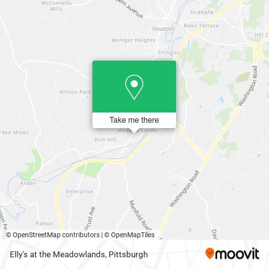 Elly's at the Meadowlands map