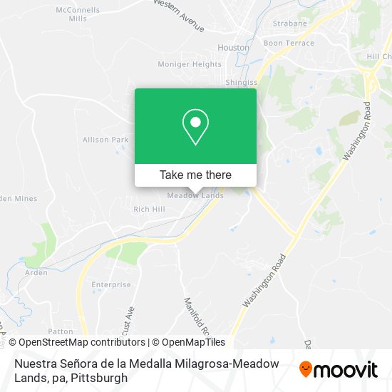 Nuestra Señora de la Medalla Milagrosa-Meadow Lands, pa map