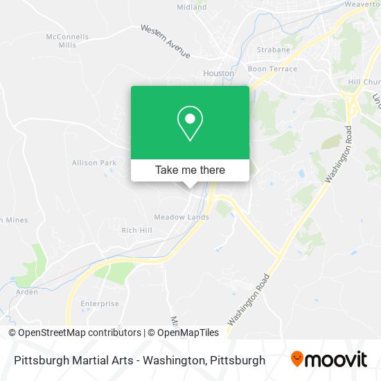 Pittsburgh Martial Arts - Washington map