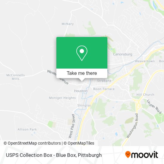 USPS Collection Box - Blue Box map