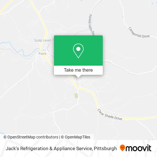 Jack's Refrigeration & Appliance Service map
