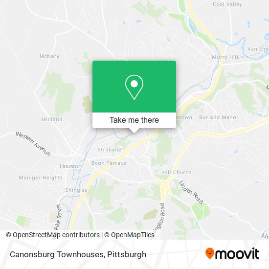 Mapa de Canonsburg Townhouses