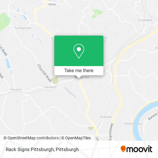 Mapa de Rack Signs Pittsburgh