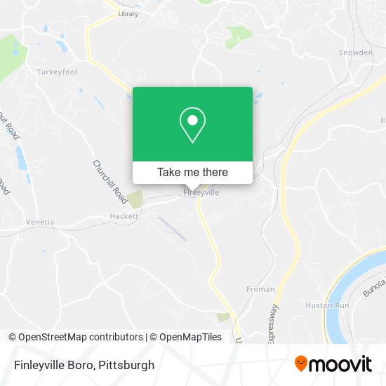 Mapa de Finleyville Boro
