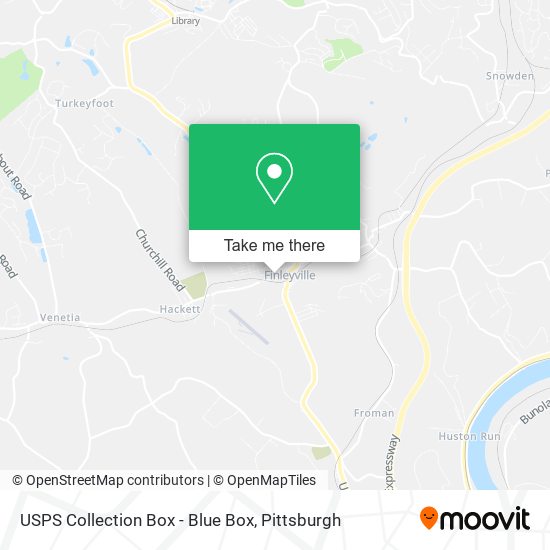 Mapa de USPS Collection Box - Blue Box