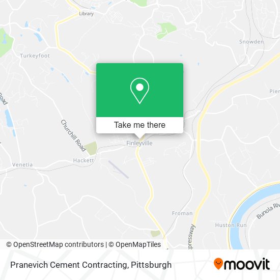 Pranevich Cement Contracting map