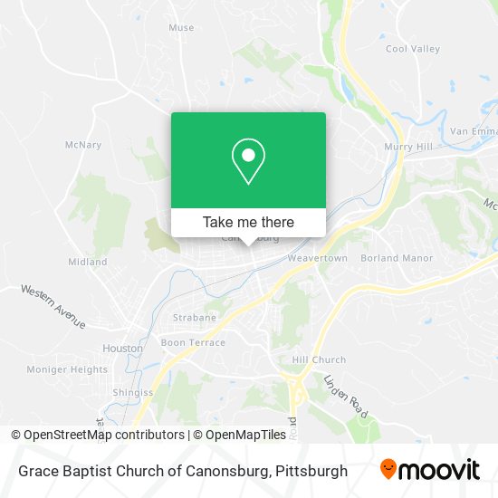 Grace Baptist Church of Canonsburg map
