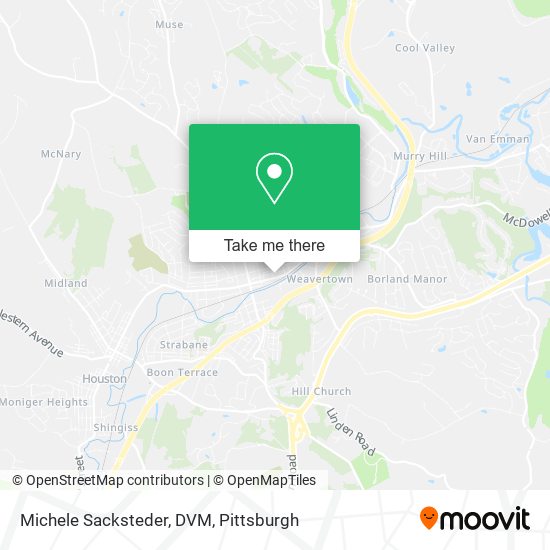 Michele Sacksteder, DVM map