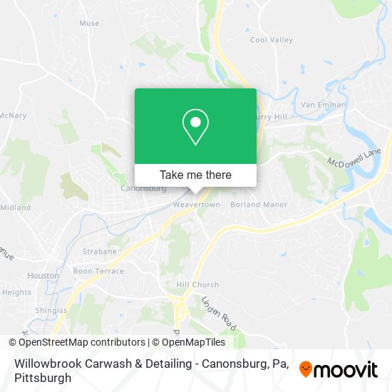 Mapa de Willowbrook Carwash & Detailing - Canonsburg, Pa