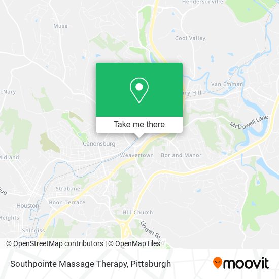 Mapa de Southpointe Massage Therapy