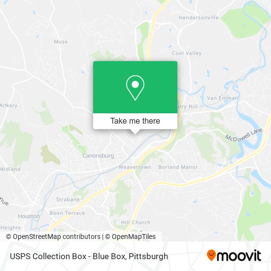 USPS Collection Box - Blue Box map