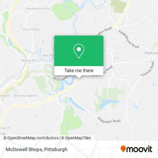 McDowell Shops map