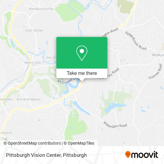 Pittsburgh Vision Center map