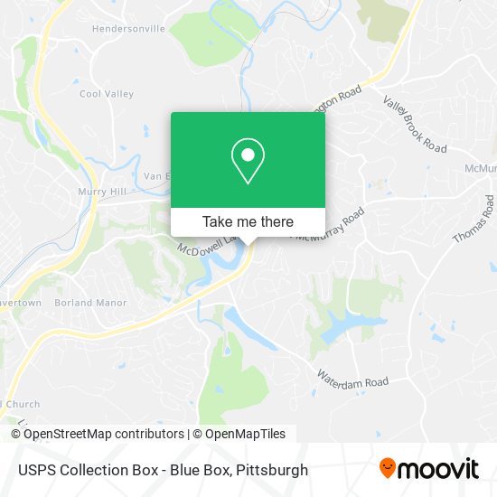 Mapa de USPS Collection Box - Blue Box