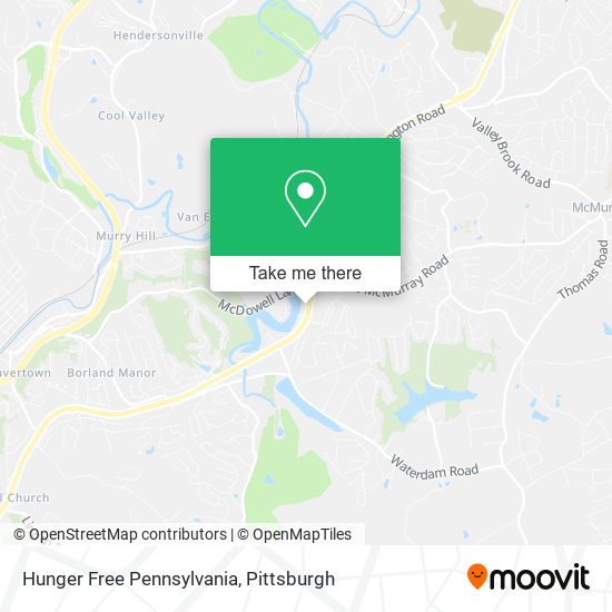 Mapa de Hunger Free Pennsylvania