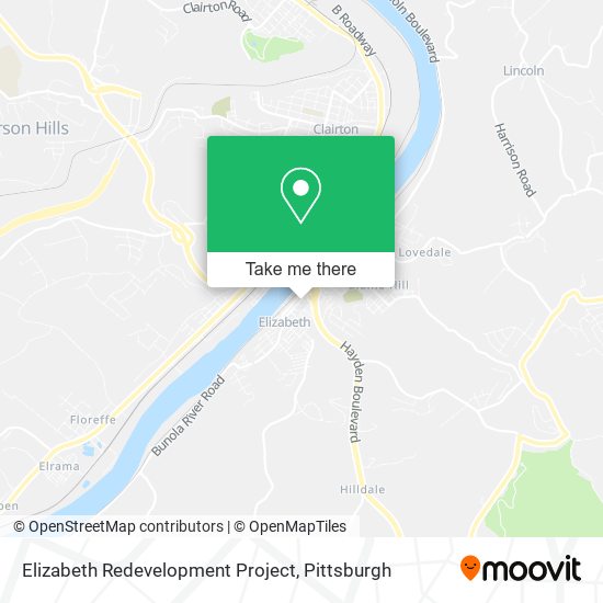 Elizabeth Redevelopment Project map