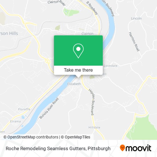 Roche Remodeling Seamless Gutters map