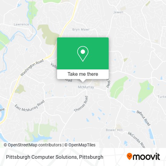 Mapa de Pittsburgh Computer Solutions