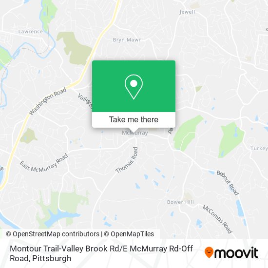 Montour Trail-Valley Brook Rd / E McMurray Rd-Off Road map